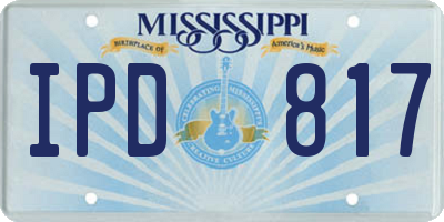 MS license plate IPD817