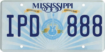 MS license plate IPD888