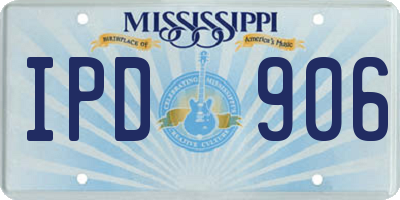 MS license plate IPD906