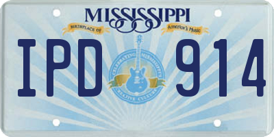 MS license plate IPD914