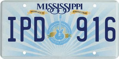 MS license plate IPD916
