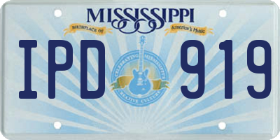 MS license plate IPD919