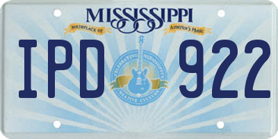 MS license plate IPD922