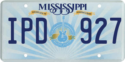 MS license plate IPD927