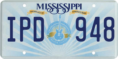 MS license plate IPD948