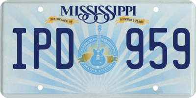MS license plate IPD959