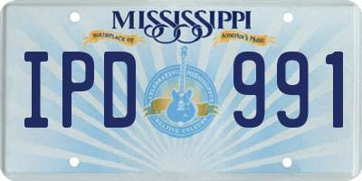 MS license plate IPD991