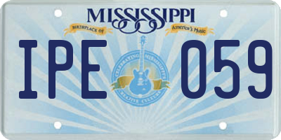 MS license plate IPE059