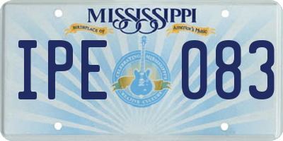MS license plate IPE083