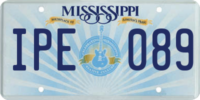 MS license plate IPE089