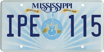 MS license plate IPE115