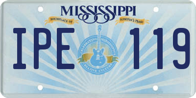 MS license plate IPE119