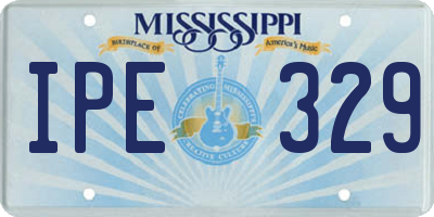 MS license plate IPE329