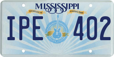 MS license plate IPE402
