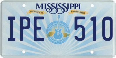 MS license plate IPE510