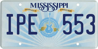 MS license plate IPE553
