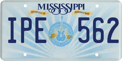 MS license plate IPE562