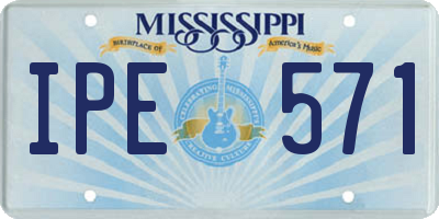 MS license plate IPE571