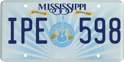 MS license plate IPE598
