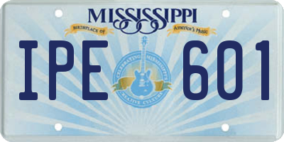 MS license plate IPE601