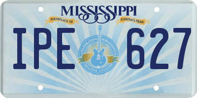 MS license plate IPE627
