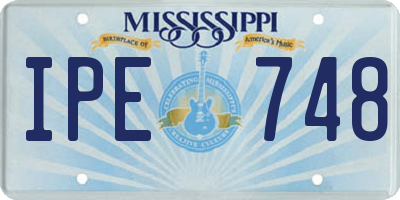 MS license plate IPE748