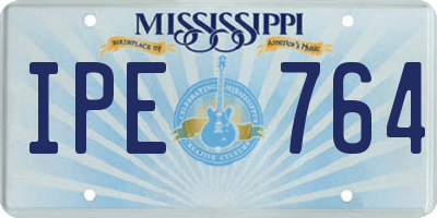 MS license plate IPE764