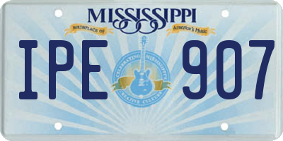 MS license plate IPE907