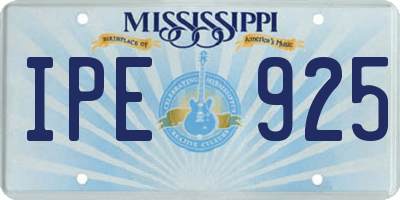 MS license plate IPE925