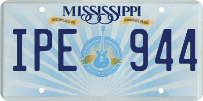 MS license plate IPE944