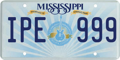 MS license plate IPE999