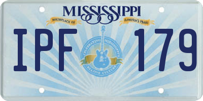 MS license plate IPF179