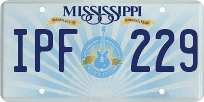 MS license plate IPF229