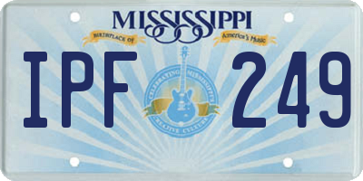 MS license plate IPF249