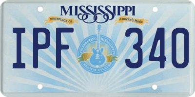 MS license plate IPF340