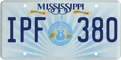 MS license plate IPF380