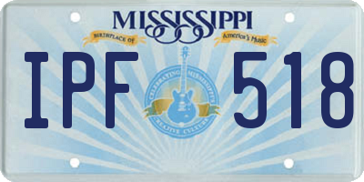 MS license plate IPF518