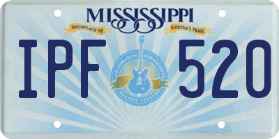 MS license plate IPF520