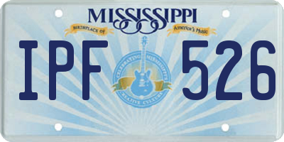 MS license plate IPF526