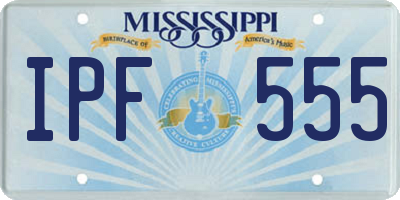 MS license plate IPF555