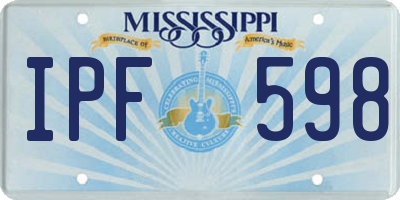 MS license plate IPF598