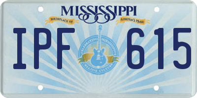 MS license plate IPF615