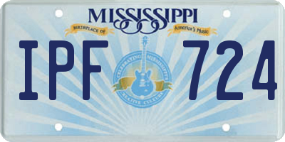 MS license plate IPF724