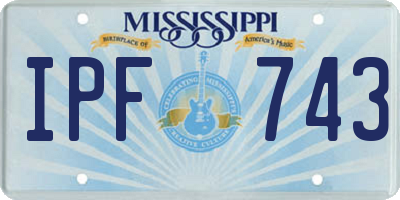 MS license plate IPF743