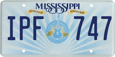 MS license plate IPF747