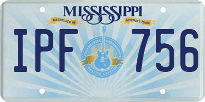 MS license plate IPF756