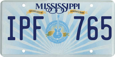 MS license plate IPF765