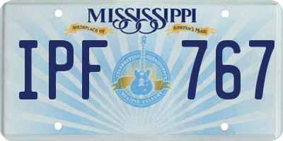 MS license plate IPF767