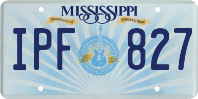 MS license plate IPF827