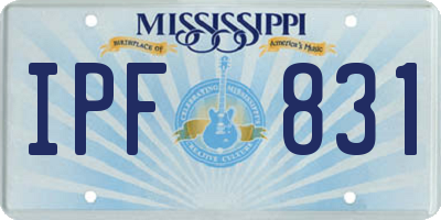 MS license plate IPF831